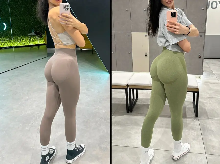 Client glute and lower body transformation before and after